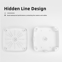 Caja de Conexiones de Plástico Resistente a la Intemperie IP66 para Cámara CCTV, Soporte de Montaje Oculto para Cable Exterior, Base Profunda, Caja de Conexiones de Pared