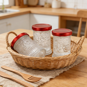 Bocaux en verre multi-tailles avec couvercles, résistants à la chaleur, petits pots à ragoût <span class=keywords><strong>pour</strong></span> nids d'oiseaux, aliments <span class=keywords><strong>pour</strong></span> bébés, desserts, vente en gros - Product Image 1