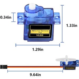 Micro-moteur servo SG90 9G pour Arduino Raspberry Pi, contrôle de voiture RC, robot, hélicoptère, avion - Product Image 4