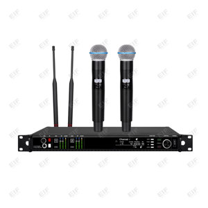 OEM Wholesale EIF AD4D-3 UHF Dual Channel <b>Wireless</b> <b>Microphone</b> System with Portable noise cancelling design for Stage - Product Image 3