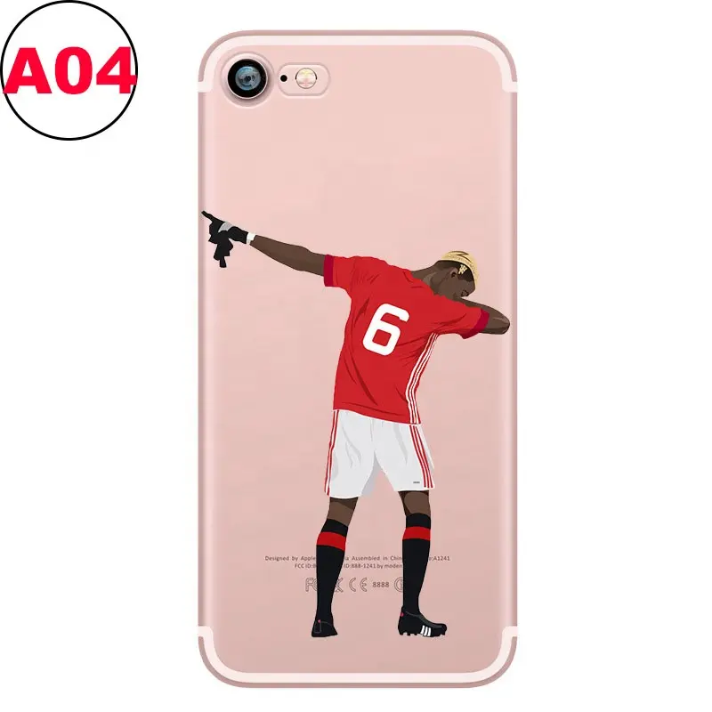 Astro de futebol Phone Case para iphone 5 5S 6 7 6s se 6s além de Coque de Futebol Estrela Transparente silicon tpu para Samsung