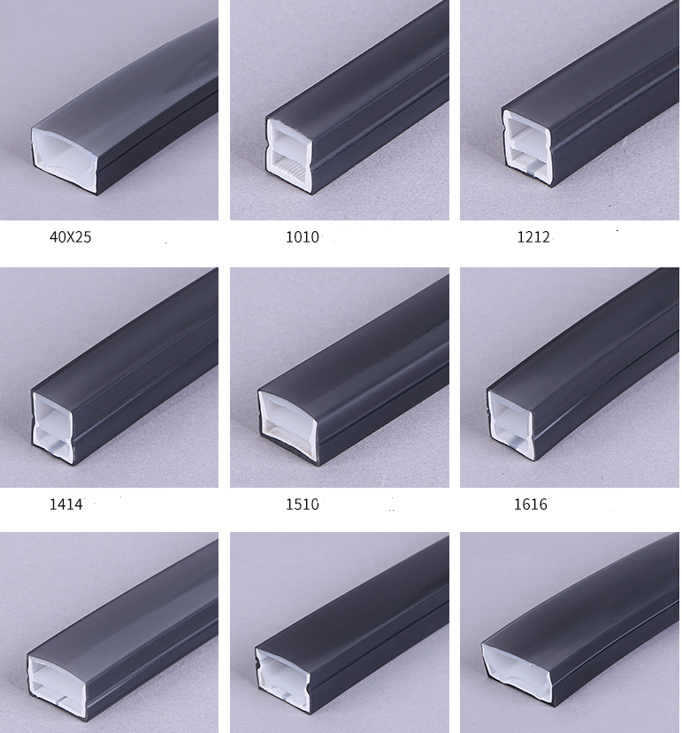 Silicone noir uniquement, sans bande lumineuse.