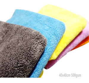 <span class=keywords><strong>Toalla</strong></span> de Microfibra para Auto, Mezcla 80/20, 500GSM, Sin Bordes, Secado Rápido, Súper Absorbente, de Felpa de Coral, Tejida, Desechable - Product Image 3