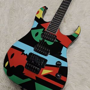 El modelo de <span class=keywords><strong>guitarra</strong></span> eléctrica doble con calcomanías de colores de alta gama ofrece una excelente relación calidad-precio. - Product Image 2