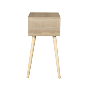 <b>Side</b> <b>Table</b> With 1 Drawer Rubber Wood Legs <b>Mid</b> <b>Century</b> Modern Storage Cabinet White Bedroom Living Room Furniture - Product Image 6