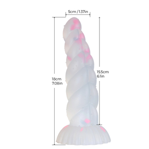 Gloeiende Fantasie Volwassen Seksspeeltjes Dikke Siliconen Dildo Met Handvrije Zuignap Voor Vaginaal En Anaal Spel - Product Image 4
