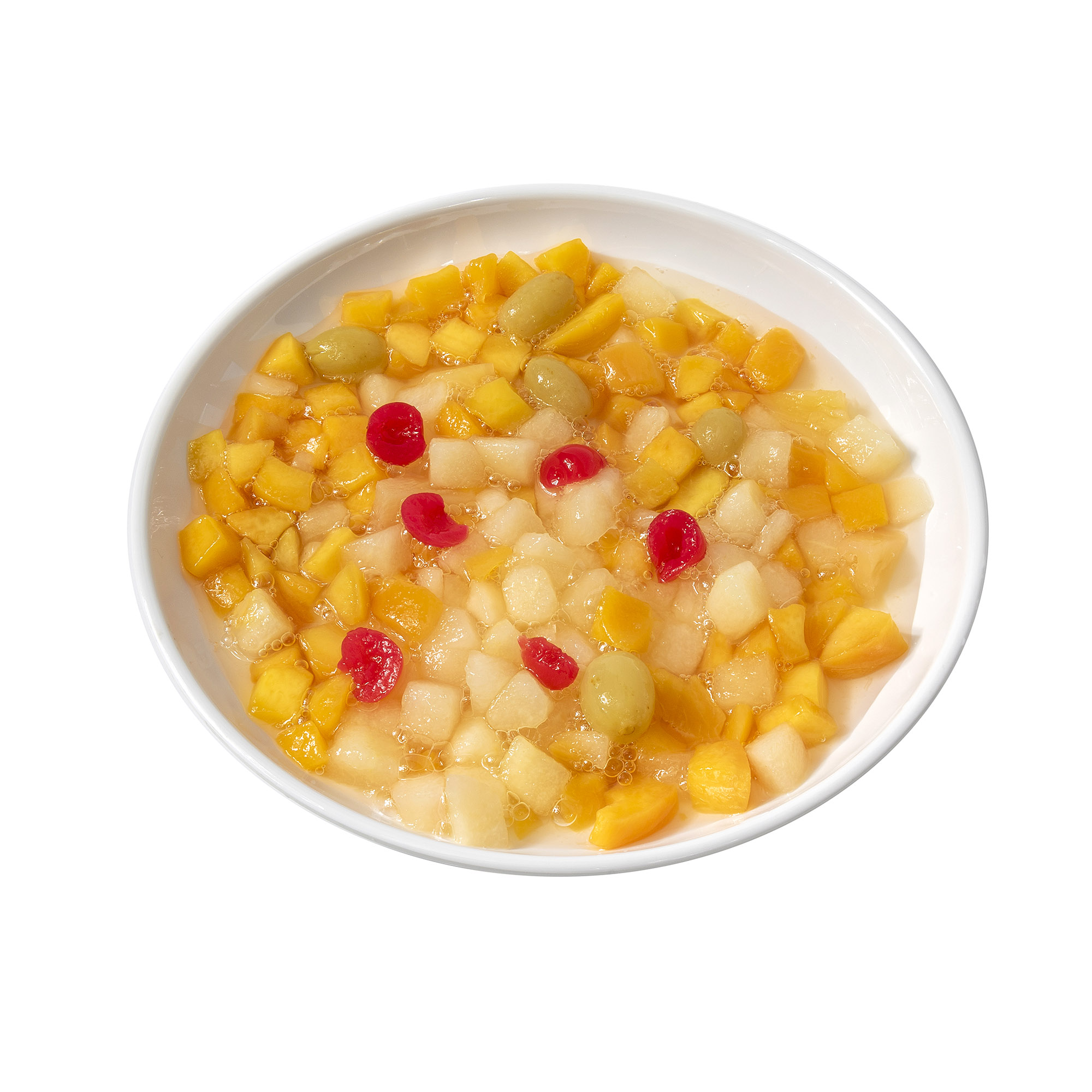 Новое поступление, смешанные фрукты, консервированные фрукты, коктейли, груша, ананас, виноград, персик, вишня