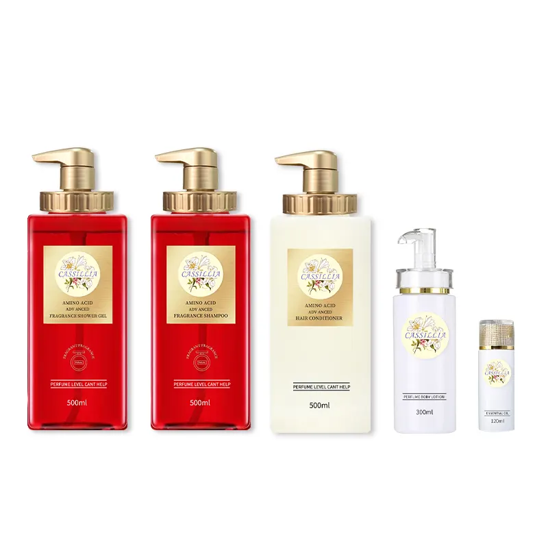 Set Alat Mandi Parfum Pemutih Kulit CASSILLIA Set Hadiah Sampo dan Gel Mandi Pria Set Sabun Mandi