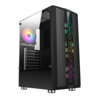 Boîtier de jeu PC AntarcChill OEM de haute qualité avec bande LED, tour moyenne ATX, pour ordinateur de bureau gamer