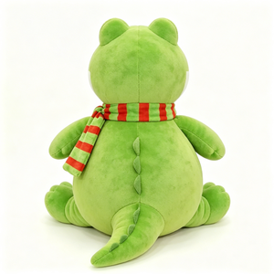 Peluche d'alligator personnalisée pour anniversaire, cadeau d'anniversaire en peluche de crocodile vert, peluche de crocodile avec broderie d'anniversaire - Product Image 4