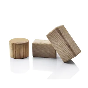 15mm migliore qualità eco friendly albero di cenere naturale incompiuto personalizzato inciso tappo di legno coperchio della bottiglia per la vendita all'ingrosso della bottiglia di profumo