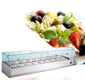 Barra de Ensaladas Refrigerada Comercial de Acero Inoxidable para Mostrador 9GN Pans - Product Image 6
