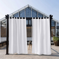 Rideaux d'extérieur occultants prêts à l'emploi Drapé Top Tab Patio Pare-soleil imperméable pour pavillon