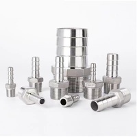 Raccord de tuyau en acier inoxydable à filetage mâle, en Stock, raccord moulé SS316 SS304 NPT BSPT mamelon de tuyau hexagonal