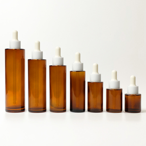 Chai thủy tinh màu hổ phách đựng mỹ phẩm, nắp nhỏ giọt vàng, 100ml, sang trọng, in logo tùy chỉnh - Product Image 3