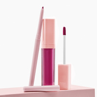 Kit de maquillage pour les lèvres naturel personnalisé avec gloss et crayon à lèvres, longue tenue, imperméable, fini mat