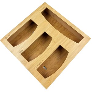 <b>Bamboo</b> Storage Box Rectangular Drawer Organizer With Compartments For Kitchen Food <b>Container</b> - Product Image 2