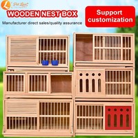 Muebles de Lujo para Mascotas de Madera Maciza para Exteriores, Jaulas Anti-Escape con Puertas Corredizas, Diseño Transpirable e Impermeable para Palomas de Competición