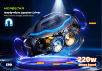 HOPESTAR S90 RGB Enceinte Portable Extérieure Subwoofer Basses Puissantes Étanche Audio Sans Fil Alimentation Directe