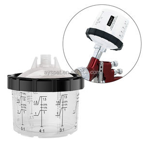 200 סמ "ק, מכסה וערכת ספינות, מסנן 125 מיקרון, שחור, גביע אקדח ריסוס - Product Image 2