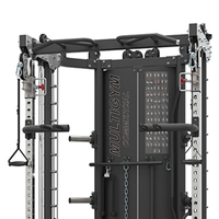Máquina Multifuncional de Gimnasio con Pesas, Sistema de Cables Cruzados, Máquina Smith Multifuncional