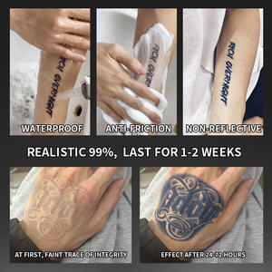 Tatuaje Temporal Estilo Gótico, Semipermanente, Resistente al Agua y al Sudor, Dura 2 Semanas, para Brazo, Cintura, Dorso de la Mano - Product Image 5