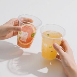 Gobelets en plastique à paroi simple de 1000 ml, gobelets en PET à paroi simple ronds avec couvercles pour une utilisation polyvalente des boissons - Product Image 4