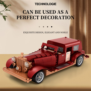 Vintage Auto Modell Phantom Oldtimer (865 Teile) Klassische Stadt Retro Limousine Bausteine Montage Kinderspielzeug Geschenk Bauklötze Set - Product Image 3