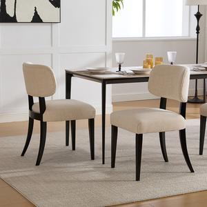 Ensemble de 2 chaises de salle à manger en bois, chaises de salle à manger modernes rembourrées en tissu, pieds solides, meubles écologiques pour la maison, pour le salon - Product Image 2