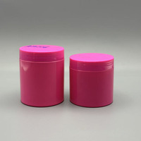 Pot en plastique PET cylindrique à large ouverture de 250 ml, vide, pour crème pour le visage, soins de la peau, avec bouchon à vis, pour bonbons, biscuits, chocolat