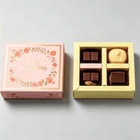 Boîte à bonbons en papier personnalisée, emballage biodégradable, boîte à dessert de luxe pour mariage, boîte à chocolat au coco avec séparateur
