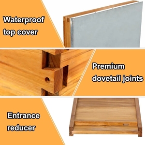 10-<b>Frame</b> Langstroth Beehive Dipped in 100% Beeswax Complete Bee Hives Includes 2 <b>Deep</b> & 2 Super Box with <b>Frames</b> and Foundation - Product Image 2