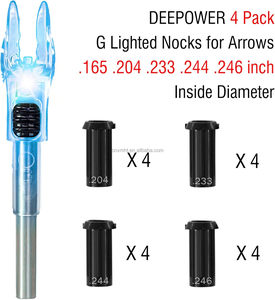 HT Lot de 9 Nocks de flèche lumineux LED Rouge Vert Bleu, Vente en gros, Luminescence 48 heures, Étanche, pour Arbalètes, Arcs classiques et Arcs à poulies, Chasse - Product Image 3
