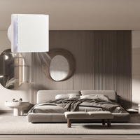 Ventilador de Extracción para Baño de 100 mm/4 Pulgadas, Montado en la Pared, con Función de Temporizador, IP45, Flujo de Aire de 100 m/h, Ahorro de Energía