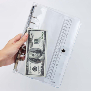 A7 A6 A5クリアビンダーカバー2層PVCバインダー6リングスナップボタンルーズリーフフォルダー詰め替え可能ノートブックバインダープロテクター - Product Image 2