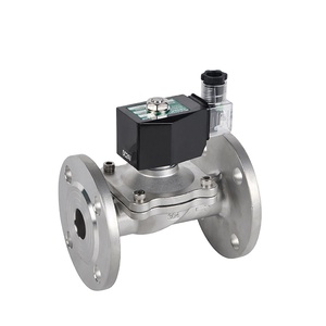Vanne solénoïde COVNA pour commande urgente 2W-F 1 pouce normalement fermée en acier inoxydable à bride - Product Image 1