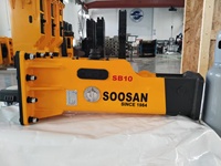 Marteau hydraulique SB10, brise-roche à ouverture supérieure, jaune, compatible avec les mini-excavatrices KUBOTA YANMAR TAKEUCHI, certifié CE ISO, 0.8-2.5