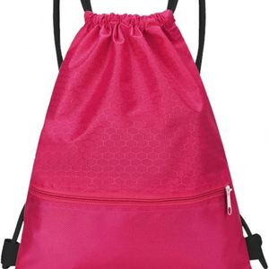 Custom Eco-Friendly Travel Essential <b>Backpack</b> Durable Waterproof Polyester <b>Drawstring</b> PU Screen Print Fashion Daily Portable - Product Image 3