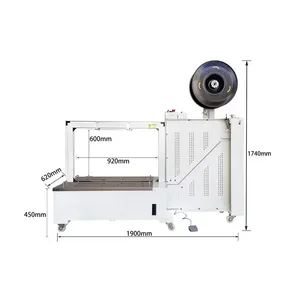 SPK-101B Automatic PLC Hydraulic Driven Motor Pump PP Strap <b>Low</b> <b>Table</b> Arch Strapping Machine with Wood Packaging Easy to Operate - Product Image 3