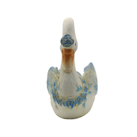 Pot Bunga Model Angsa Desain Kreatif Kerajinan Resin Kustom Patung Hewan Dekorasi Rumah Taman Luar Ruangan Figur Hewan