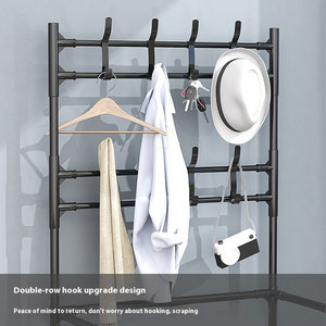 Zapatero Moderno de Estilo Minimalista con <span class=keywords><strong>Perchero</strong></span>, Diseño de Doble Fila de Ganchos, <span class=keywords><strong>Perchero</strong></span> Metálico para Colgar Ropa - Product Image 4