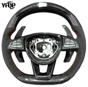 Chỉ đạo Wheel sợi Carbon cho Benz w205amg C63 a45amg tốc độ LED sợi carbon