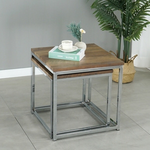 Set di Tavolini da Caffè Moderni in Offerta, Mobili di Alta Qualità per Soggiorno, Tavolo Quadrato in MDF Effetto Marmo - Product Image 4