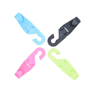 Car Seat Back <b>Hook</b> ABS <b>Plastic</b> Mini <b>Hook</b> For Headrest Storage Organizer Pink Color Random - Product Image 2