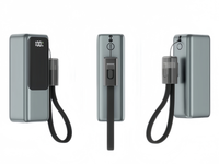Nouveau Produit 2026 – Mini Batteries Externes Portables de Type Porte-clés 10000 mAh 22,5 W à Charge Rapide avec Câbles Intégrés