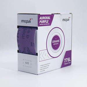 Disques abrasifs multi-trous violets floqués 70mm*70mm pour polissage automobile, utilisation humide ou sèche, dureté moyenne, OEM, directement de l'usine - Product Image 3