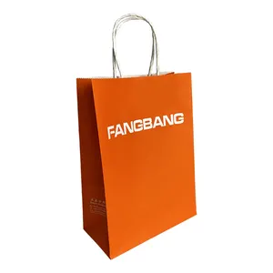 Stampa personalizzata logo biodegradabile bolsas de papel pane marrone abbigliamento regalo shopping imballaggio in carta kraft sacchetto con manico