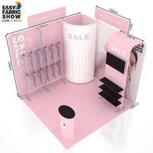 Stand Espositivo Modulare Personalizzato per Fiere di Abbigliamento con Struttura in Tessuto Tensionato, Espositori per Vestiti e Scaffali per Scarpe per Eventi di <span class=keywords><strong>Moda</strong></span> - Product Image 4