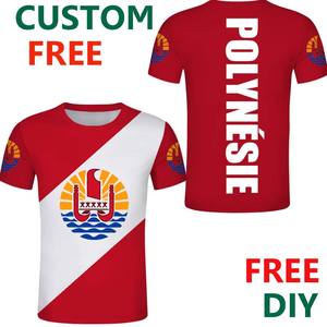 Polynésie française <span class=keywords><strong>drapeau</strong></span> personnalisé gratuit armoiries t-shirt tahitien hommes emblème T-Shirts livraison directe hommes été décontracté hauts - Product Image 4