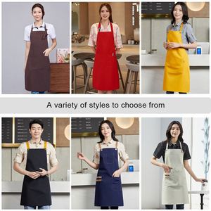 Custom Plainadjustable Water Resistant Printed Logo Black Polyester Cotton Cooking <b>Kitchen</b> <b>Aprons</b> for Women - Product Image 3